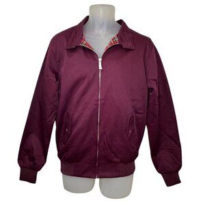 NWT Original Harrington Jacket Bordeaux, Tartan Plaid Lining  Chest 42, L